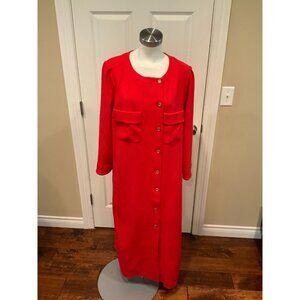 Tuckernuck Red Barnett Long Sleeve Midi Dress, Size XXL NEW $298